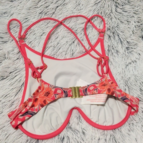 MINKPINK ROSEWATER HIGH NECK BIKINI TOP SIZE SMALL - Picture 5 of 8